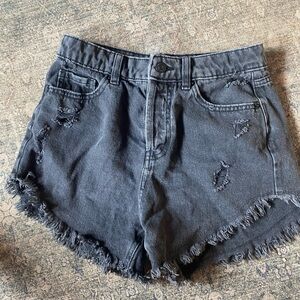 Black Jean Shorts